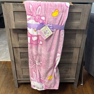 FINAL SALE! NWT! NEW RELEASE Hello Kitty Pink Easter Bunny Throw Blanket